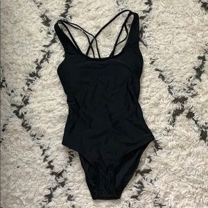 Black womens one peice bathing suit